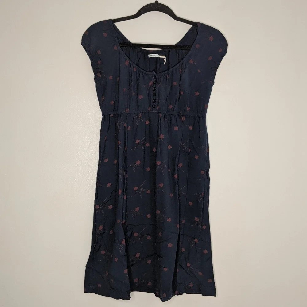 Kimchi Blue Navy Babydoll Dress - Size Small - Picture 3 of 5